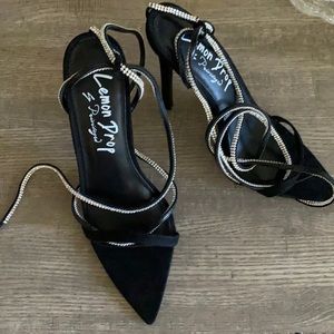 Miss Lola strappy tie up heels